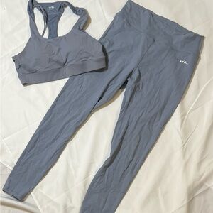 AYBL Women's Blue Sports Bra and Leggings Set